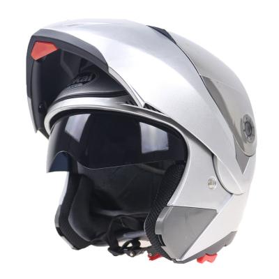 China New Design High Safety Light Motocross Motorcycle Helmet SUBO Modular Flip Up Hot Sale Matte Black Sun Visors Double Up Motorcycle Helmet for sale