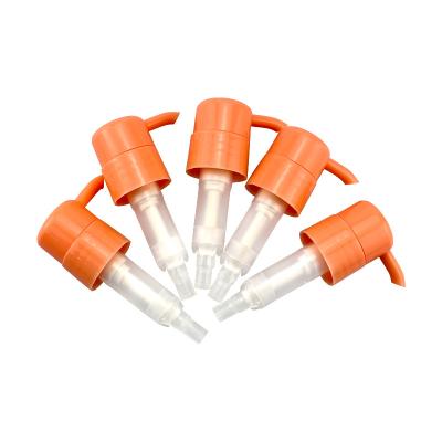 China Non Spill Wholesale Plastic Yellow Orange Lotion Pump Packaging Dispenser 4cc for sale