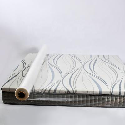 China PE wrapping film moisture proof mattress roll transparent environmental protection plastic wrapping film for sale