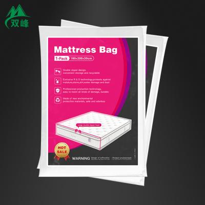 China Large Size Moisture Proof Bags Transparent Plastic Packaging Zipper Bag Pe Mattress Bag Storage Moisture Proof Bags for sale