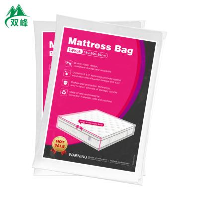 China Moistureproof And Dustproof PE Mattress Zipper Bag Mattress Bag Moisture Proof Plastic Bag Mattress Bag For Moving for sale