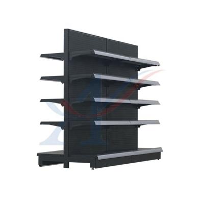 China Supermarket Double Sided 900*400*1500mm Double Side Shelf With Hole Board for sale