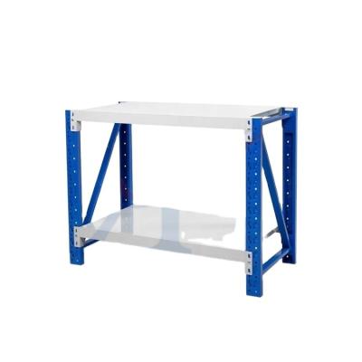 China Esd Pad 1200*600*900mm 2 Layer Powder Coating Steel Work Bench For Supermarket for sale