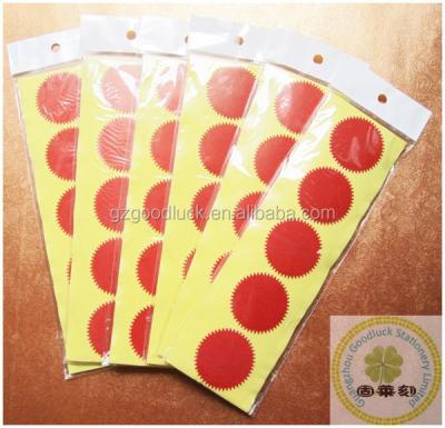 China Office Hot Selling Self Adhesive Label Notary Public for sale