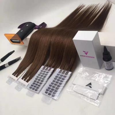 China Hot Selling Nature V-light Hair Extensions Machine Set and Four Packs of 20 - Inch Remy Hair Hair for sale