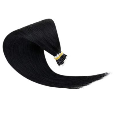 China Factory direct sales wholesaler v light nano ring real hair extensions black natural beaded hair for sale