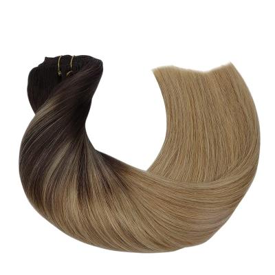 China Factory Direct Sales Wholesale Light Curly Real People Curly Virgin Keratin Virgin Keratin Tape In Hair Extensions 100% Hair Clip In Hair for sale