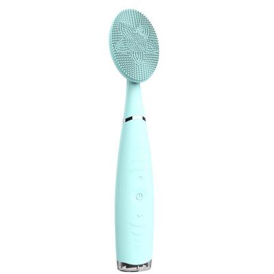 China New Design Long DEEP CLEANING Facial Cleansing Brush Exfoliating Silicone Waterproof Face Deep Remover Sweep Home Personal Use for sale