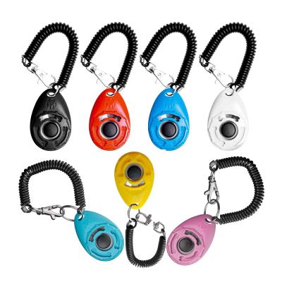 China Viable Wholesale Upgraded Pet Training Clicker Pro Quality Wrist Strap Dog Clickers for sale