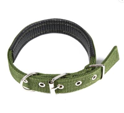 China Wholesale Adjustable Comfortable Foam Metal Stocked Simple Nylon Dog Collar Buckle For Dog Cat Puppies for sale