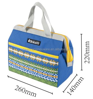 China Waterproof Customized Foldable Insulated Insulated Food Storage Lunch Duffle Steel Wire Lunch Cooler Bag for sale