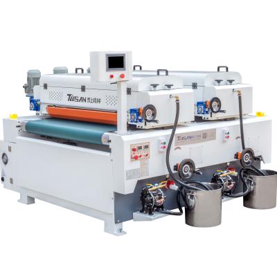 China Woodworking Process Machine Two Heads Roller Paint Roller Coating Device Precise Woodworking Roller Coating Machine for sale