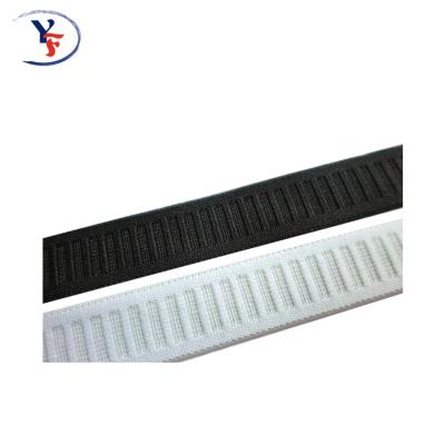 China Debossed Elastic Tank Track Shaped Polyester Woven Elastic Band for sale