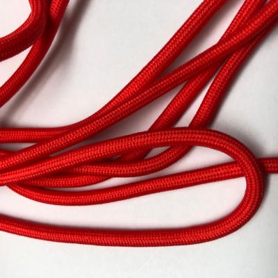 China Large High Tenacity Inventory Good Quality High Tenacity Polyester 0.3Cm 100% Solid Colored Braided Round Rope for sale