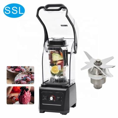 China SSL Multifunctional Professional Commercial Fruit Blender Smoothie Maker With Pop Enclosure For Bar With 98 Series High Torque Motor for sale