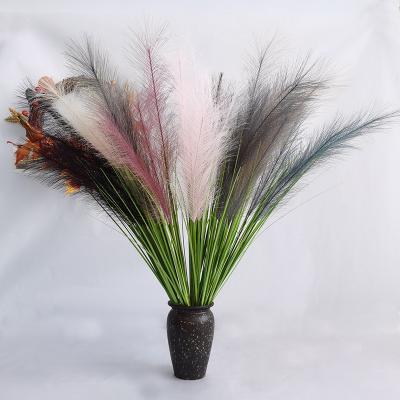 China Fashional Hot Sale 84cm Artificial Faux Pampas Rose Party Decorations Silk Pampas Grass Bouquet for sale