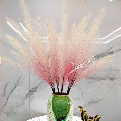 China Decorative Reed Branch Artificial Pink Pampas Grass Layout Wedding Metal Fashional Artificial Wholesale Home Wedding Pampas for sale