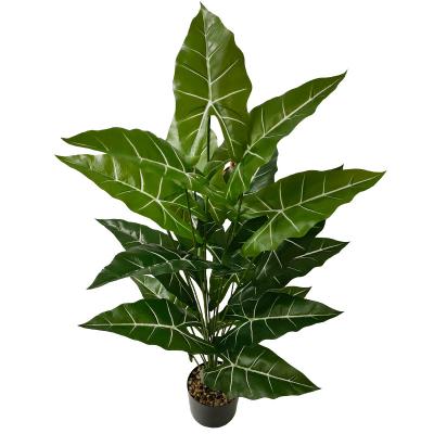 China High Quality Factory Direct Sales Sea Taro Leaf Realistic Artificial Tree Simulation Artificial Plant Indoor Softness Decorums for sale