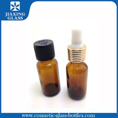 China Screen Printing Amber Bottle For Essential Skincare With Screw Cap / Orifice15ml 30ml for sale