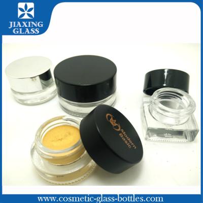 China Silkscreen Printing 5g Eye Shadow Glass Cosmetic Jars Eye Cream Use for sale