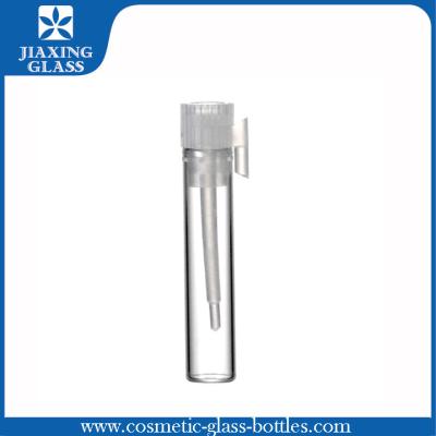 China Cylinder 3ml Clear Glass Vial , Perfume Tubular Roll On Bottles for sale