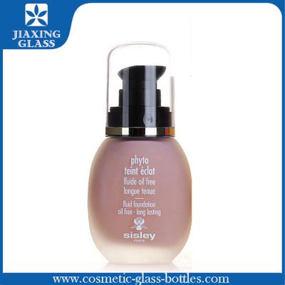 China Unique Makeup Cream 30ml Liquid Empty Foundation Bottle Frosted Customized for sale