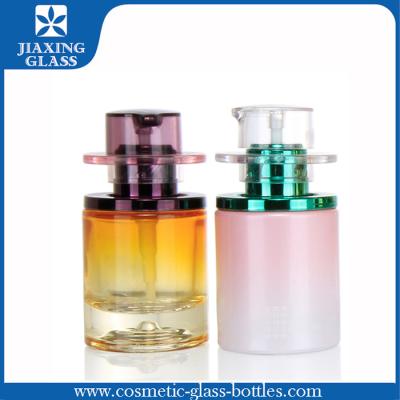 China 30ml Cosmetic Oil Glass Foundation Pump Bottles With Rotary Pump for sale