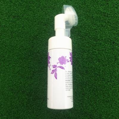 China 120ml 150ml Plastic Cosmetic facial cleanser Bottles with brush for sale