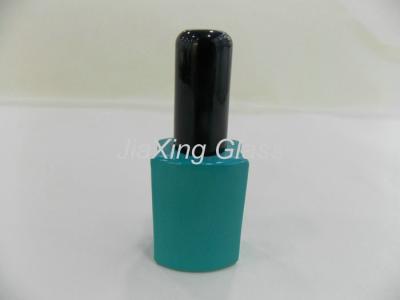 China Custom Made 15ml Nail Polish Glass Bottle With Plastic Caps And Brush for sale