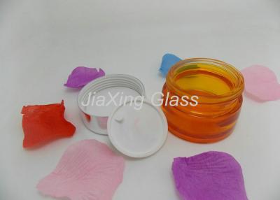 China 30g  Face Cream Jars , Glass Cosmetic Jars With Plastic Cap for sale