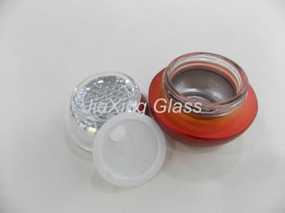 China 30g Ficial Cream Glass Makeup Containers ,  Glass Lip Balm Containers Logo Printing for sale