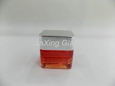 China Cosmetics Glass Jars For Face Skincare Cream / Serum Square Containers for sale