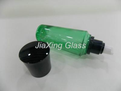 China Purified Glass Foundation Pump Bottle 40ml 100ml Green Cosmetic Glass Bottles for sale