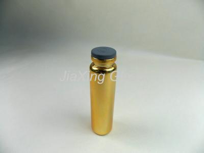 China Golden Coated  Lip Balm Packaging With With Rubber Stopper For Cosmetic for sale