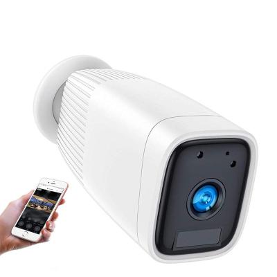 China Tuya Built-in Camera Siren WiFi Cam Battery Operated IP Waterproof IP66 PIR Night Vision 1080P CCTV Outdoor Camera for sale