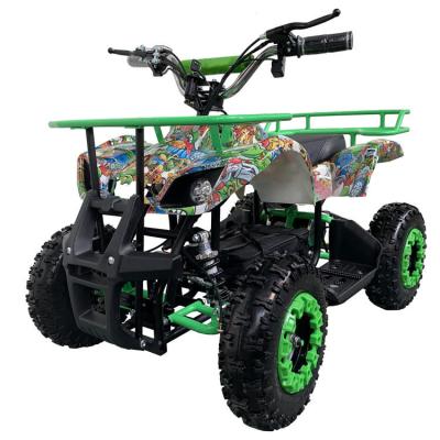 China 2024 Mini Electric Quad ATV with F 70/100-14' Wheel Hub and Spring Shock Absorber for sale