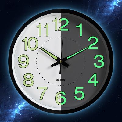 China LUMINOVA 12 Inch 30cm Customized Night Sound Light Baby Sunrise Control Luminous Wall Clock for sale