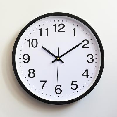 China LUMINOVA OEM Supplies Personalized Design Simple Plastic Round Homewares Decor 12inch Mini Wall Clock for sale