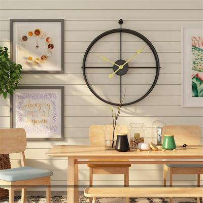 China Antique Style Cheap Price Round Shape Silent Movement Quartz Simple Design Home Decorative Wall Clock for sale