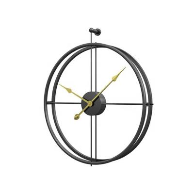 China Wholesale Antique Minimalism Round Industrial Home Decor Skeleton Metal Style Modern Wall Clocks for sale