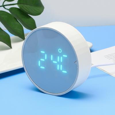 China Calendars 2021 New Style Kids Cycle Home Decorative Multi Color Led Light Blue Children's Digital Round Alarm Clocks for sale