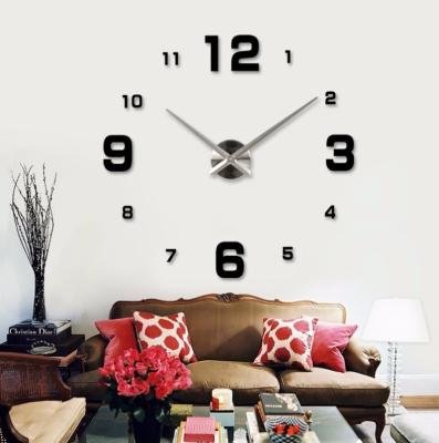 China LUMINOVA Shenzhen Logo Custom Acrylic Accurate Wall Clocks Nordic Luxury Cheap Decorative 3D Digital Large Art Silent Table Needle Parts for sale