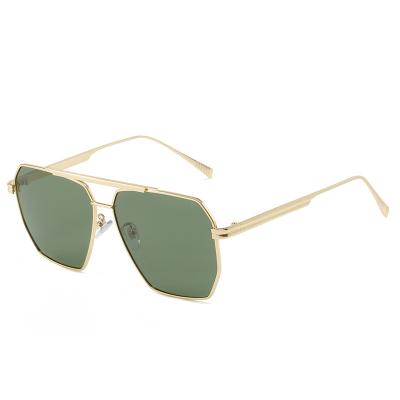 China Fashion Sunglasses Hot Sale Metal Frame Vintage Square Sun Glass Classic Bridge Retro Big Double Polarized Sunglasses Wholesale for sale