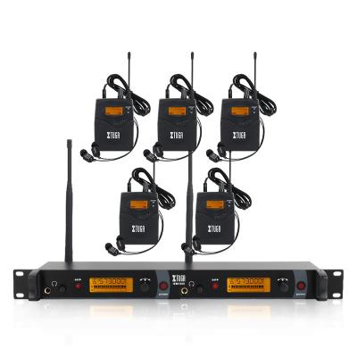 China 250Ft IEM1200 Wireless in Ear Monitor System 2 Channel 5 Bodypacks Monitoring with in Earphone Wireless Type for Stage Church for sale