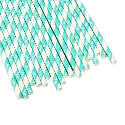 China 6mm Disposable Eco-Friendly Paper Donut Drinking Straws Individually Wrapped for sale