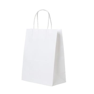 China Customized logo biodegradable take away food bag fashion shopping bag brown kraft paper white paper bags for sale