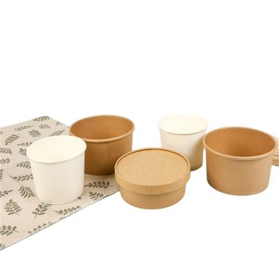 China 100% Bio Eco Friendly Biodegradable Kraft Paper Salad Disposable Cups Rolls for sale