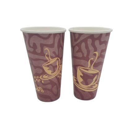 China 8oz 12oz Disposable Paper Coffee Cups 280ml 420ml Biodegradable Wholesale Design Disposable Paper Packaging Cups for sale