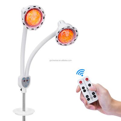 China Dual Blood Vessel Removal Infrared Light Therapy Lamp 275W Near Red Infrared Heat Lamp For Joint Pain Relieve Muscle Hurts Standing Heat Lamp for sale