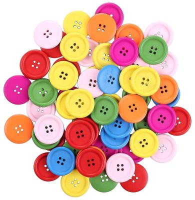 China Packaged Small Leg Color Plastic Snap Button 4 Holes DIY Bead Button Mixed Color 100Pcs/Resin Button/Plastic Button for sale